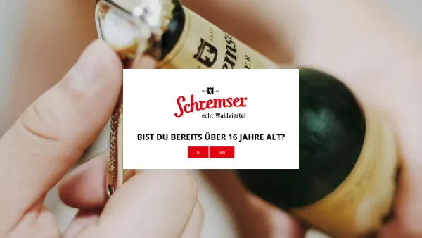 Website Screenshot: Karl Theodor SCHREMSER BIER - Schremser - Echtes Waldviertler Bier - Date: 2023-06-26 10:21:05