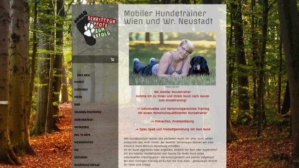 Website Screenshot: Marie Stipanitz -Schritt für Pfote - Wien und Wr. Neustadt - Schritt für Pfote - mobiler Hundetrainer - Date: 2023-06-15 16:02:34