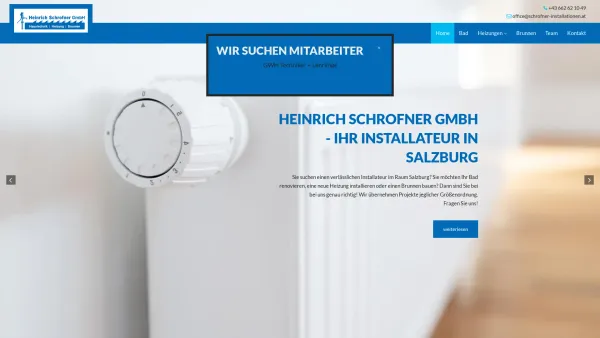 Website Screenshot: Installationen Heinrich Schrofner - Installateur Salzburg | Heinrich Schrofner GmbH - Date: 2023-06-26 10:21:05