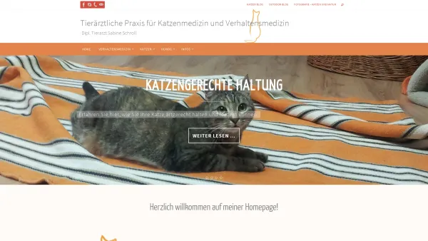 Website Screenshot: Dipl. Tierarzt Sabine Schroll 3500 Krems - Tierärztliche Praxis für Katzenmedizin und Verhaltensmedizin - Dipl. Tierarzt Sabine Schroll - Date: 2023-06-26 10:21:05