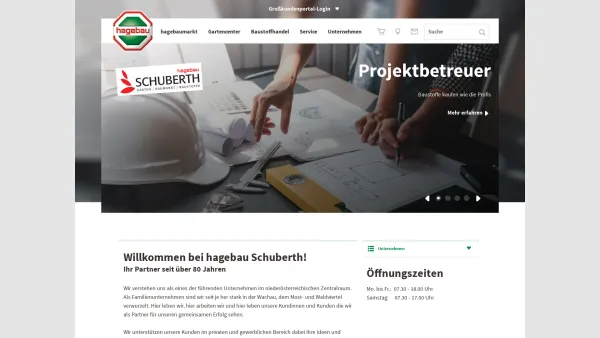 Website Screenshot: J. Schuberth & Söhne KG - hagebaumarkt Schuberth Melk Wieselburg - Date: 2023-06-26 10:21:07