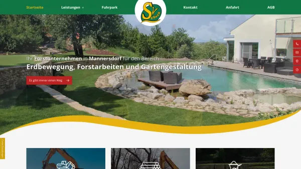 Website Screenshot: SCHUCH-KEG Landschaftspflege Kommunalarbeiten - Forstunternehmen Schuch in Mannersdorf in Niederösterreich - Date: 2023-06-26 10:21:07