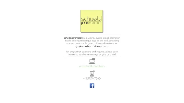 Website Screenshot: Schuebl Promotion - SCHUEBL PROMOTION | ART | GRAPHICS | VIDEO | WEB - Date: 2023-06-26 10:21:07