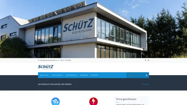 Website Screenshot: SCHÜTZ Technik GmbH - Ihr Spezialist für Elektrik und Energie im Mühlviertel - Date: 2023-06-15 16:02:34