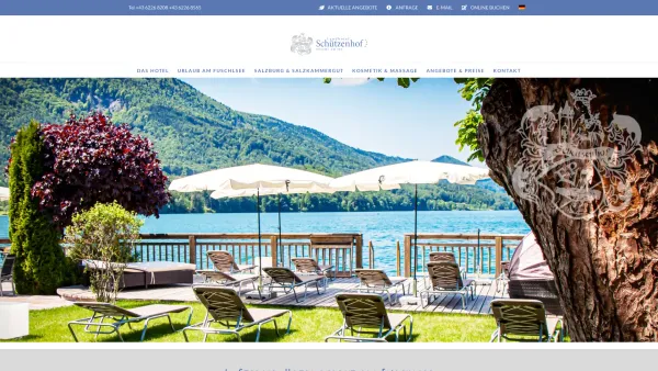 Website Screenshot: Landhotel Schützenhof - 4-Sterne Hotel direkt am Fuschlsee - Landhotel Schützenhof - Date: 2023-06-15 16:02:34
