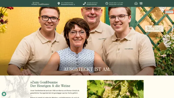 Website Screenshot: Roman Weinbau Schützl - Zum Goassbuam - ZUM GOASSBUAM - Date: 2023-06-26 10:21:07
