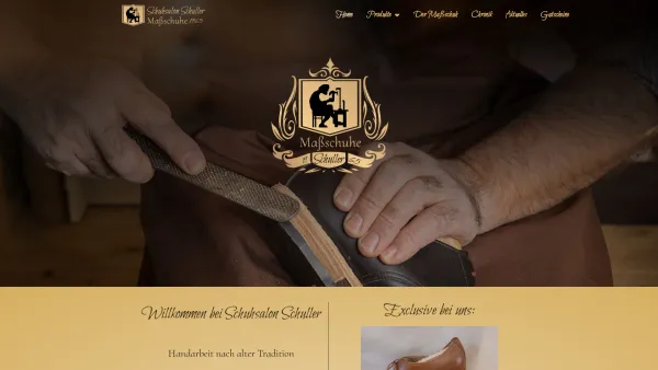 Website Screenshot: Schuhsalon Schuller e.U. - Schuhsalon Schuller - Maßschuhe aus dem Wienerwald | Schuhmacher - Date: 2023-06-15 16:02:34