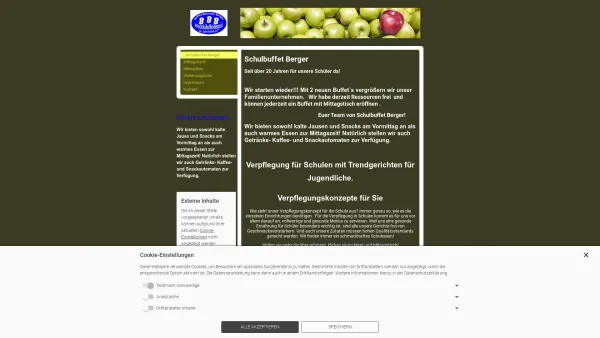 Website Screenshot: Buffet-Betriebe-Berger "gesundes Schulbuffet" - Schulbuffet Berger - Date: 2023-06-26 10:21:08