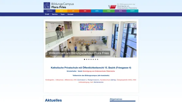 Website Screenshot: Kirchliche Kindergärten u Schulzentrum FRIESGASSE - Leitung Schulzentrum | Schulzentrum Friesgasse - Date: 2023-06-26 10:21:08