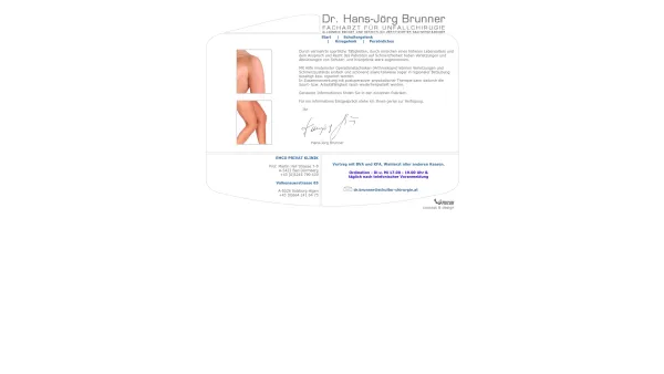 Website Screenshot: Dr. Brunner Facharzt für Unfallchirurgie - Dr. Brunner | Facharzt für Unfallchirurgie - Date: 2023-06-26 10:21:08