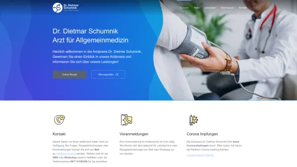 Website Screenshot: Ordination Dr. Schumnik - Dr. Schumnik – Arzt für Algemeinmedizin - Date: 2023-06-26 10:21:08