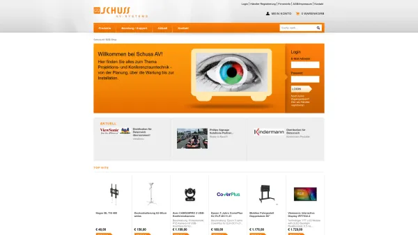 Website Screenshot: Schuss Gruppe AV-Systems - Schuss AV B2B-Shop - Date: 2023-06-26 10:21:08