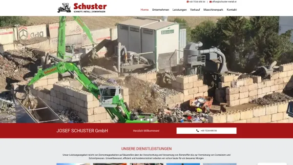 Website Screenshot: Josef Schuster GmbH - Schuster Metall GmbH: ihr Familienbetrieb für Abfallwirtschaft aus AstenSchuster Metall GmbH aus Asten in Linz-Land - Date: 2023-06-26 10:21:08