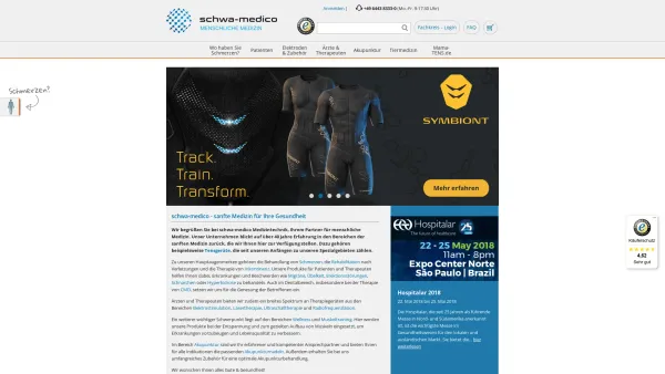 Website Screenshot: schwa-medico Medizinische Apparate Vertriebsgesellschaft mbH - schwa-medico - TENS, TENS Geräte und Akupunktur - Date: 2023-06-26 10:21:10