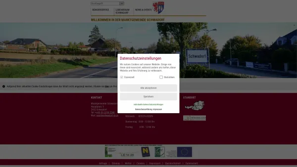 Website Screenshot: Gemeinde Schwadorf bei index2 - Schwadorf - GEM2GO WEB - Startseite - Date: 2023-06-26 10:21:10