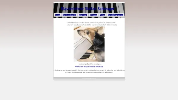 Website Screenshot: Stefan Schwager Klavierunterricht - Klavierlehrer Stefan Schwager Wien - Date: 2023-06-14 10:45:06
