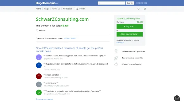 Website Screenshot: RSConsulting Robert Schwarzconsulting - SchwarZConsulting.com is for sale | HugeDomains - Date: 2023-06-26 10:21:10