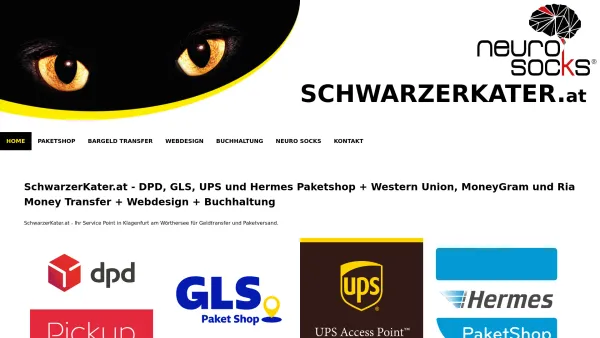 Website Screenshot: Webdesign SchwarzerKater.at - SchwarzerKater.at - DPD, GLS, UPS und Hermes - Date: 2023-06-26 10:21:11