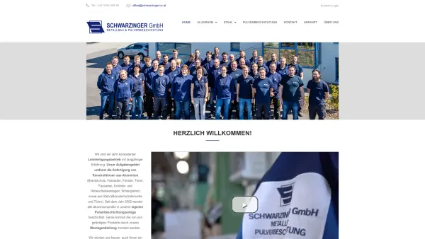 Website Screenshot: Metallbau Schwarzinger - SCHWARZINGER GmbH – Metallbau und Pulverbeschichtung - Date: 2023-06-26 10:21:11