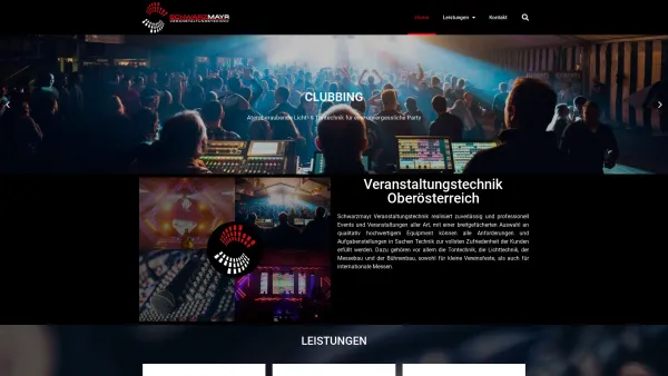 Website Screenshot: Schwarzmayr Veranstaltungstechnik - Veranstaltungstechnik Oberösterreich | Schwarzmayr - Date: 2023-06-15 16:02:34