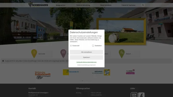 Website Screenshot: Gemeindeamt www.schweiggers.gv.at - Marktgemeinde Schweiggers im Waldviertel - Startseite - Date: 2023-06-26 10:21:11