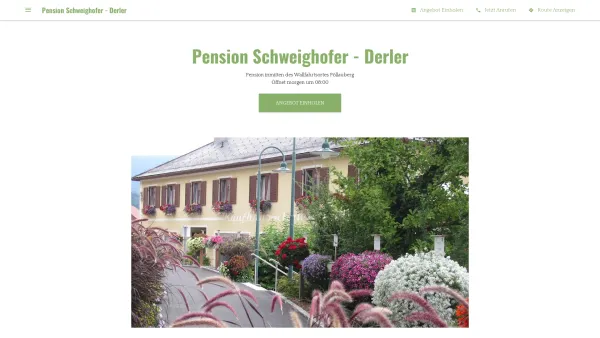 Website Screenshot: Pension Schweighofer Derler - Pension Schweighofer - Derler - Pension inmitten des Wallfahrtsortes Pöllauberg - Date: 2023-06-26 10:21:11