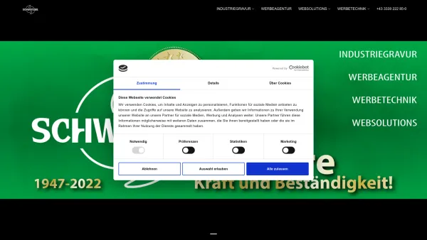 Website Screenshot: Dkfm. Julius Schweitzer Gesellschaft start - Ihr Profi für Werbetechnik, Grabschilder, Schilder und Gravuren - Date: 2023-06-26 10:21:13