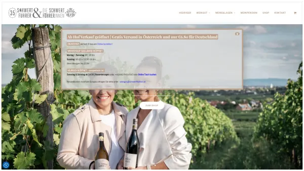 Website Screenshot: Weingut Schwertführer "35" - Schwertführer & Schwertführerinnen – Weingut & Heuriger - Date: 2023-06-26 10:21:13