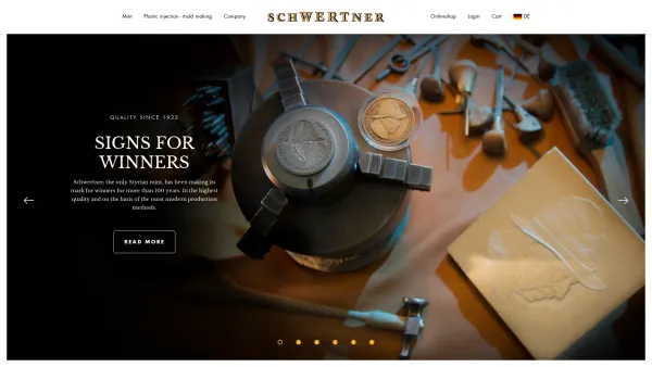 Website Screenshot: Schwertner & Cie KG Werkzeugbau-Kunststoffspritzguss - Signs of winners from the mint - Schwertner Graz - Date: 2023-06-26 10:21:13