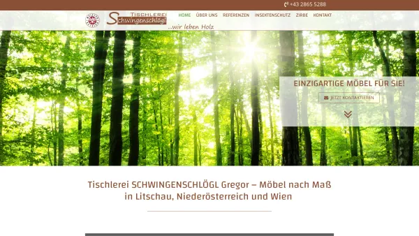 Website Screenshot: Tischlermeister Schwingenschlögl - Profi Tischler in Litschau, Niederösterreich und Wien I Tischlerei SCHWINGENSCHLÖGL Gregor - Date: 2023-06-26 10:21:13