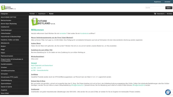 Website Screenshot: Yutani Weyland s.r.o. Zweigniederlassung Österreich - Yutani Weyland (Niederlassung Österreich) - Date: 2023-06-15 16:02:34