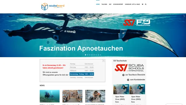 Website Screenshot: scubaboard Rathmayr & Kroh Sportartikelhandelsges.m.b.H - scubaboard Linz – TAUCHEN | SCHWIMMEN | SUPen | SURF & KITE ... - Date: 2023-06-26 10:21:14