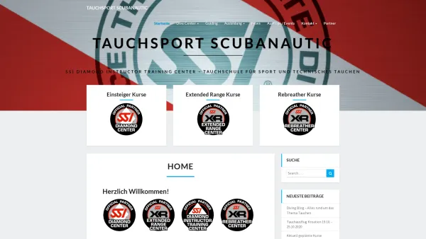 Website Screenshot: HEINDL HACKL Scubanautic Tauchsport - Home - Tauchsport Scubanautic - Date: 2023-06-14 10:45:08