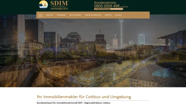 Website Screenshot: SDIM IMMOBILIEN - Immobilienmakler Cottbus - SDIM IMMOBILIEN® - Date: 2023-06-26 10:26:43