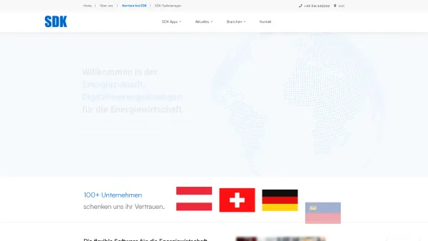 Website Screenshot: SDK Software Development Kopf GmbH - SDK GmbH | Digitalisierungslösungen für die Energiewirtschaft – Energy Data Management, Billing, SmartMeter, E-Mobility - Date: 2023-06-15 16:02:34