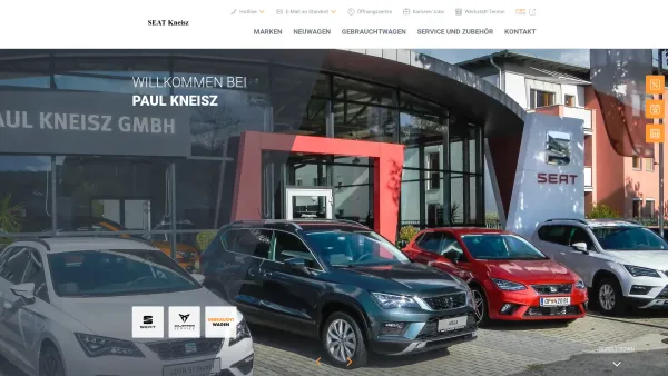 Website Screenshot: Paul Kneisz präsentiert in seinem Betrieb auf zirka 2000 m² Gebrauchtwagen aller Marken sowie Neuwagen von SEAT mit angeschlossene - Paul Kneisz GmbH - Date: 2023-06-26 10:21:14