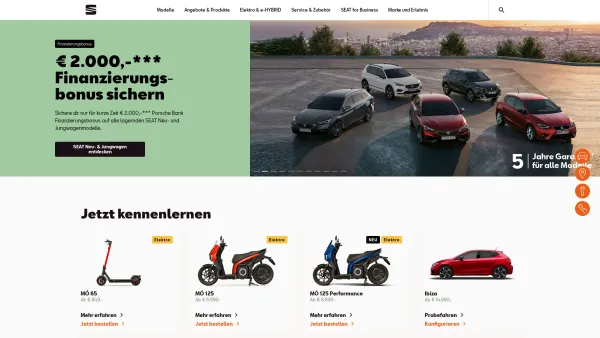 Website Screenshot: SEAT Österreich Allmobil Autohandelsgesellschaft mbH. Großhandel SEAT - Die SEAT Modelle: Jetzt konfigurieren und kennenlernen | SEAT - Date: 2023-06-26 10:21:12