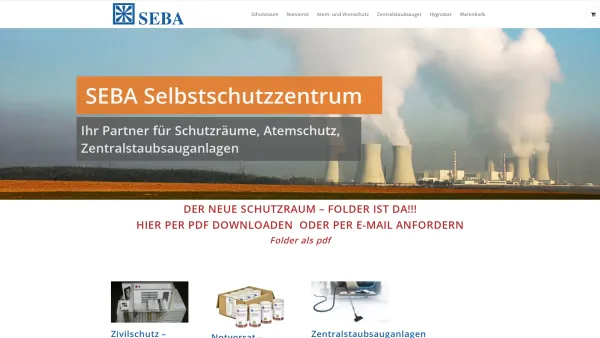Website Screenshot: SEBA-Selbstschutzzentrum Gmunden Ges.m.b.H. - SEBA GmbH - Ihr Partner für Schutzräume & CO - Date: 2023-06-26 10:21:14