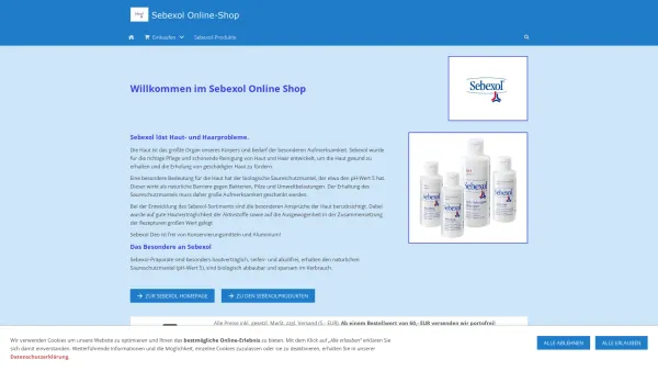 Website Screenshot: SEBEXOL Online-Shop - Propst Online Shop - - Date: 2023-06-26 10:21:16