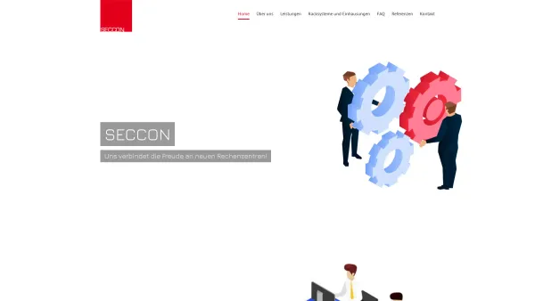 Website Screenshot: seccon Herzlichbei seccon - Wir kümmern uns um die Realisierung Ihres Rechenzentrums - Date: 2023-06-26 10:21:16