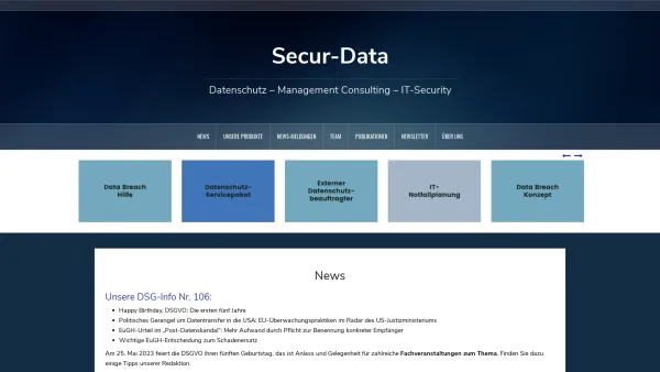 Website Screenshot: Secur-Data Betriebsberatungs Ges.m.b.H. - Secur-Data - Datenschutz – Management Consulting – IT-Security - Date: 2023-06-26 10:21:16