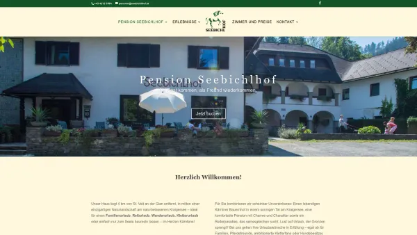 Website Screenshot: Pension Seebichlhof - Pension Seebichlhof › Als Gast kommen, als Freund wieder kommen - Date: 2023-06-26 10:21:17