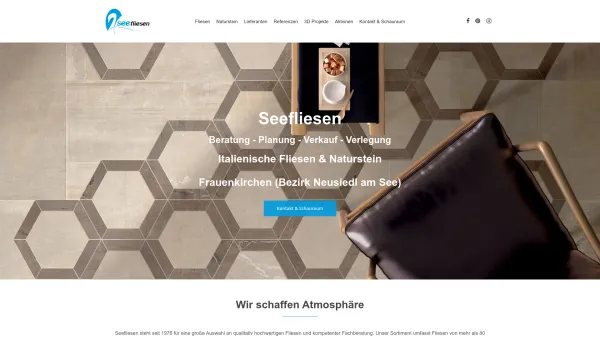 Website Screenshot: SeeFliesen Handelsgesmbh - Italienische Fliesen & Naturstein in Frauenkirchen | Seefliesen - Date: 2023-06-14 10:37:58
