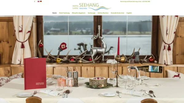 Website Screenshot: Hotel Restaurant Seehang - Hotel direkt am Wolfgangsee - Date: 2023-06-14 10:45:08
