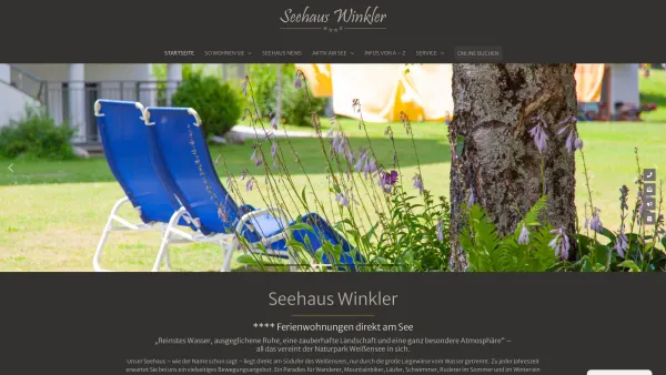 Website Screenshot: Seehaus Winkler - Urlaub im Seehaus Winkler | Ferienwohnungen direkt am Weissensee - Date: 2023-06-26 10:21:17
