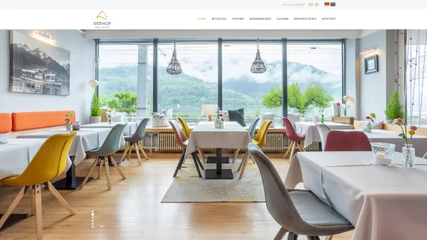 Website Screenshot: Hotel Café Seehof - Home: Hotel Seehof Webseite - Zell Am See Hotel - Date: 2023-06-26 10:21:17