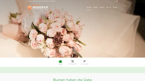 Website Screenshot: Gärtnerei Seehofer - Gärtnerei Seehofer – Floristik • Pflanzen • Grabpflege - Date: 2023-06-15 16:02:34