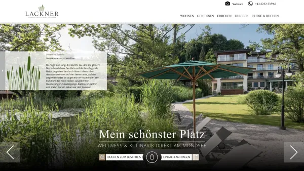 Website Screenshot: Seegasthof Hotel Lackner - Hotel am Mondsee | Verwöhnung, Wellness, See genießen! - Date: 2023-06-26 10:21:17