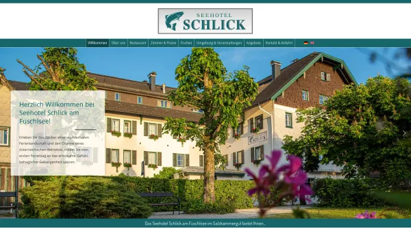 Website Screenshot: Seehotel Schlick Fuschl am See - Seehotel Schlick - Familie Idinger - Date: 2023-06-14 10:47:29
