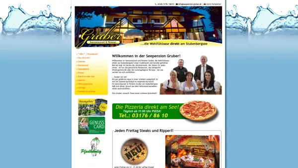 Website Screenshot: Hermann Gruber Seerestaurant Pension - Restaurant und Pension am Stubenbergsee - Gruber! Seerestaurant, Seepension, Cafe, Bar direkt am Stubenbergsee! - Date: 2023-06-14 10:45:08